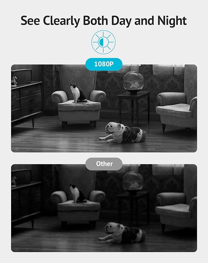 LaView Indoor Security Camera, Baby Monitor with Sound/Motion Detection and Night Vision,WiFi Camera Home Pet Dog Surveillance Camera with App,Two-Way Audio,360-degree IP Camera Work with Alexa
