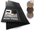 2-Pack Wood Panels for Wall - Acoustic Wood Slat Wall Panels, Soundproof Wooden Paneling for Interior Decor