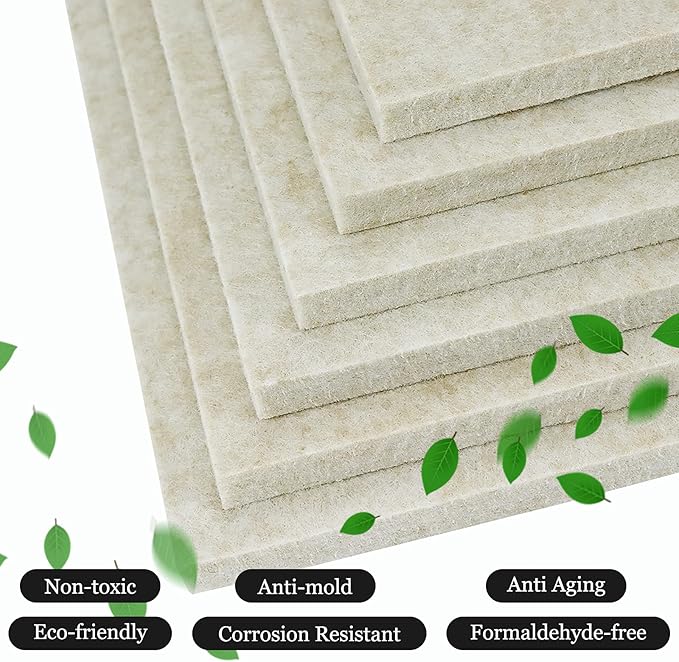 BXI Sound Absorber - 31.5 X 23.6 X 3/8 Inches 6 Pack High Density Acoustic Absorption Panel, Sound Absorbing Panels Reduce Echo Reverb, Tackable Acoustic Panels for Wall and Ceiling Acoustic Treatment