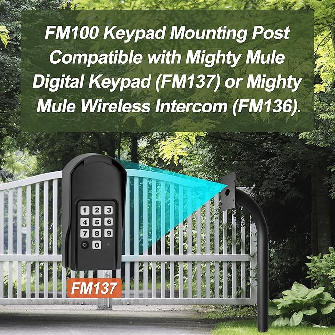 LUKYER FM100 Keypad Mounting Post，Compatible with Mighty Mule Digital Keypad FM137 or FM136 -Black