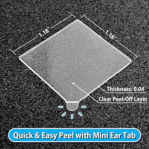 FOROOMACO 300 Pack Mini Ear Double-Sided Mounting Tape Square Heavy Duty Adhesive for Sound Proof Foam Panels, Wall Decor, Wall Art, Easy to Peel and No Residue