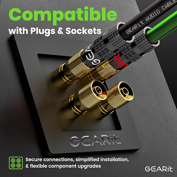 GEARit Pro Series 16AWG Speaker Wire, 16 Gauge Speaker Wire Cable (100 Feet / 30 Meters) Great Use for Home Theater Speakers and Car Speakers, Transparent Black/Green