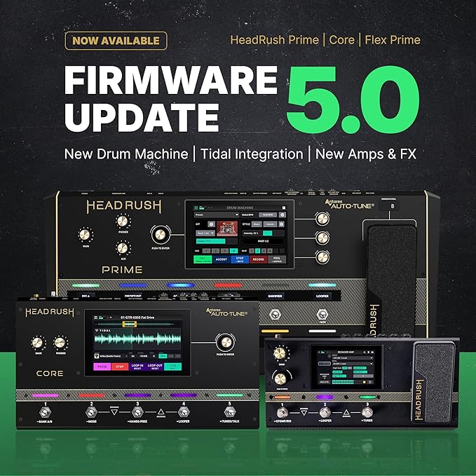 HeadRush Core - Guitar and Vocal Multi Core Effects Amp Modeling Processor with Cloning, Looper, Antares Auto-Tune, Wi-Fi, Touchscreen, and Bluetooth