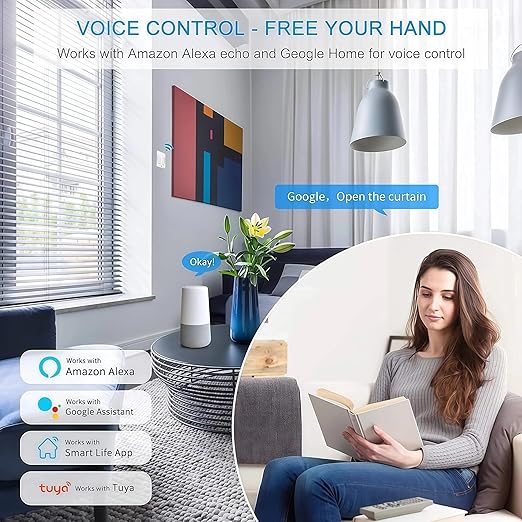 Yitouniu WiFi Linear Actuator Module, Motor Controller with Tuya Smart Life App, Alexa Voice Control, RF433 Remote, Forward Reverse Switch & WiFi Timer Switch for Automation (AC 85V-220V)