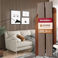 Avana Acoustic Wood Wall Panels – 94.4 x 12.6 Inch Smoke Walnut Acoustic Panels 2 PCs – Wall Panels For Interior Wall Decor For Homes, Offices, Studios – Pleasing Wood Panels For Wall