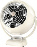 Vornado VFAN™ Jr. Vintage Fan, Small Metal Retro Air Circulator for Cooling & Décor, 2 Speed Settings, Adjustable Tilt, Powerful Airflow, Vintage Fan for Home and Bedroom, Vintage White