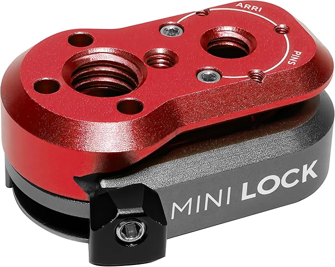 KONDOR BLUE | Mini Lock Quick Release Plates for Camera Monitors, Arms, Accessories, Microphones, Key Lights | Quickly and Securely Attach and Detach Accessories on Your Cinema Rig | Red