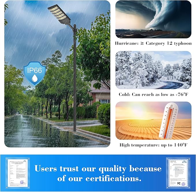 OKPRO Solar Street Lights Outdoor,10000W Solar Lights Outdoor Waterproof with Motion Sensor, IP66 Solar Flood Lights for Yard, Pathway, Parking Lot - 350° Wide Angle & Remote Control Included (2 PACK)