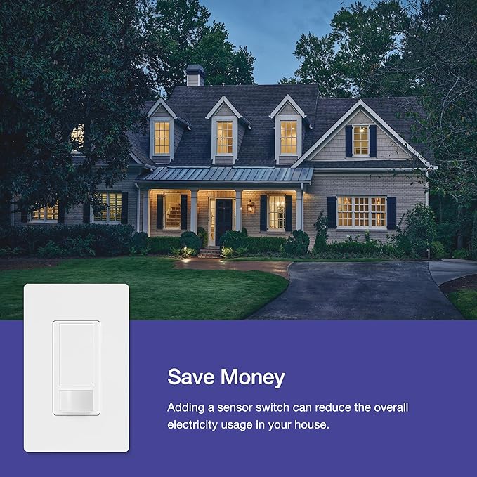 Lutron Maestro Motion Sensor Switch | 2 Amp, Single Pole | MS-OPS2-SW | Snow