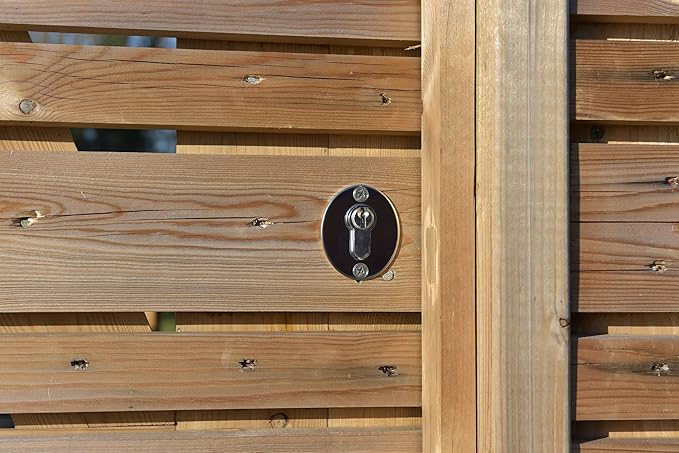 GateMate Long Throw Gate Lock, Euro Profile Gate Lock for Sheds, Gates & Garage Doors, Keyed Outside & Inside Thumb Turn, 316 Stainless Steel, for Wooden Gates & Doors Up to 2” (50mm), 5 Keys
