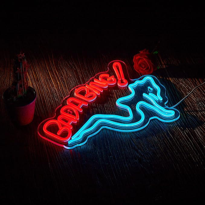 Bada Girls Neon Sign for Wall Décor Dimmable Bing Sopranos LED Neon Light USB Powered Neon Art signs for Pub Store Man Cave Party