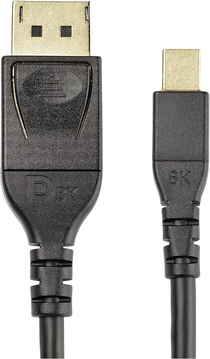StarTech.com 3ft (1m) VESA Certified Mini DisplayPort to DisplayPort 1.4 Cable - 8K 60Hz HBR3 HDR - Super UHD mDP to DP 1.4 Cord - Slim (34 AWG) Ultra HD 4K 120Hz - Monitor/Video Cable (DP14MDPMM1MB)