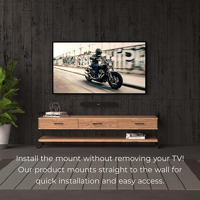 HumanCentric Wall Mount Compatible with Sonos Ray Sound Bar (Black), Mount on Wall Under TV, Floating Style, Hidden Design, Hardware Included