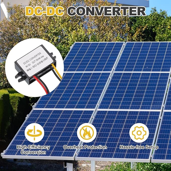MECCANIXITY DC 12V to DC 19V Power Converter 4A 76W Step UP Converters Voltage Regulator IP67 Waterproof Transformer Power Supply Module Power Adapter for Car Truck Solar System