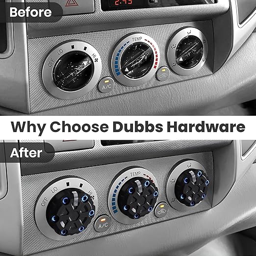 2nd Gen Tacoma Accessories AC Knob Upgrade - 2005,2006,2007,2008,2009,2010,2011,2012,2013,2014,2015 Tacoma Climate Control Dial Mods Set - 2nd Gen Tacoma Mods - for Toyota Interior Replacement Kit