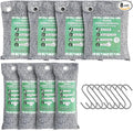 MAXWAVE 8 Pack Activated Charcoal Odor Absorber Bags, Bamboo Charcoal Air Purifying Bags, Natural Air Freshener, Shoe Deodorizer, Moisture Absorber, Odor Eliminators for Home, Car (4×50g, 4×150g)