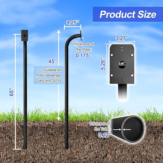 LUKYER FM100 Keypad Mounting Post，Compatible with Mighty Mule Digital Keypad FM137 or FM136 -Black