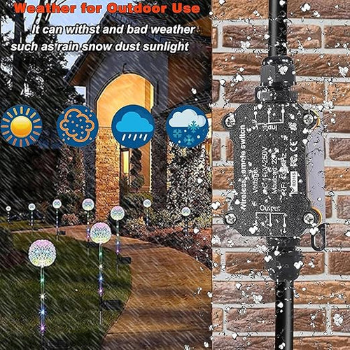 AC110V Remote Control Power Switch,Waterproof Wireless Light Switch,165 Feet Long,AC110V/120V/250V/20A RF Module Relay,Outdoor Weatherproof Smart Socket,Electrical Equipment