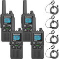 FRS Walkie Talkies Long Range for Adults,Rechargeable FWCN30A Radios with NOAA Family 2 Way Radio with Earpiece 1250mAh Flashlight USB for Camping Hiking Cruise,4Pack