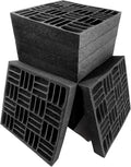 Foroomaco 12 Pack Sound Proof Foam Panels for Walls, 12.6x12.6x2 Inches Grid Style Acoustic Panels for Home Studio Acoustic Treatment (Black)