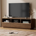MAISONARIA Mid-Century Modern TV Stand for 50-60 inch TV, Entertainment Center with Storage & Drawers, Media Console Table for Living Room Bedroom, Walnut