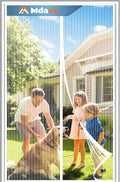 Magnetic Screen Door，Screen Door Mesh，Keep Bugs Out, Heavy-Duty Mesh Curtain,Pet and Kid Friendly, Works with Front Doors, Sliding Doors（38x82 Inch White
