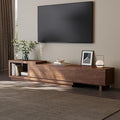 Etelifrank Extendable TV Stand for 65-100 Inches TVs – Walnut Entertainment Console with 3 Drawers & 1 Storage Compartment, Adjustable Length 68.5''-98.4'' (Walnut, 68.5''-98.4'')