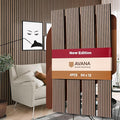 Avana Acoustic Wood Wall Panels – 94.4 x 12.6 Inch Smoke Walnut Acoustic Panels 4 PCs – Wall Panels For Interior Wall Decor For Homes, Offices, Studios – Pleasing Wood Panels For Wall