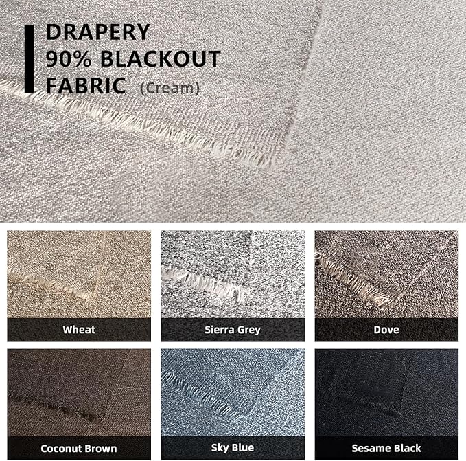 SmartWings Drapery Fabric Samples, for Custom Curtain Fabric Selection, Various Styles for Indoor Room, Multi Color