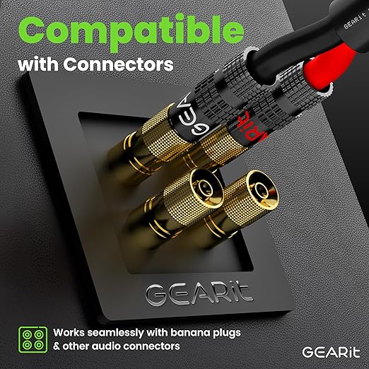 GEARit Outdoor Speaker Wire CL3 Rated, 16 Gauge Speaker Wire, Speaker Cable 100 ft for Outdoor Speakers, Patio, Garden, Backyard Audio, Direct Burial in Ground/in Wall, CCA (Black, 2-Conductors)