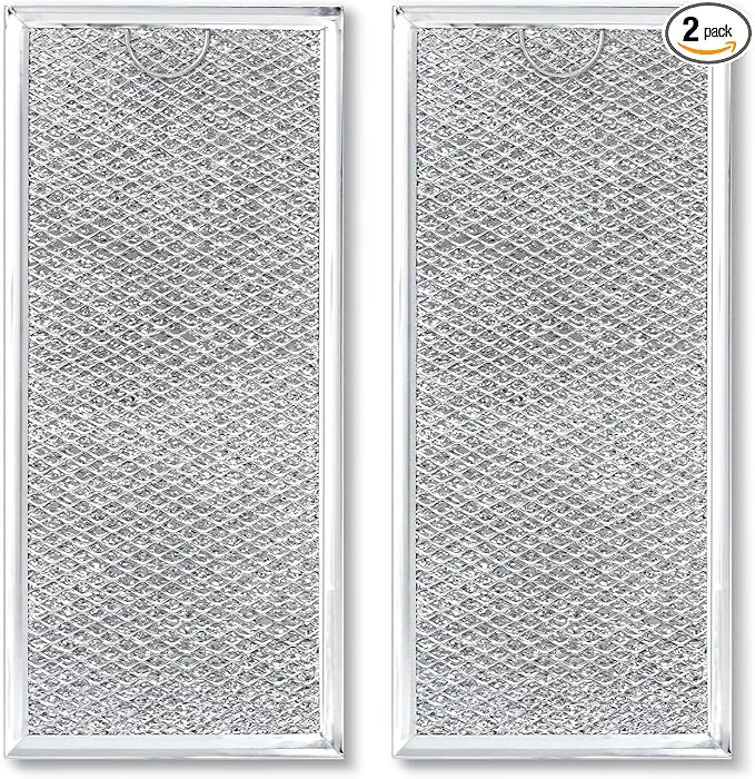 [2 Pack] OEM Microwave Filter Replacement 12.9" x 5.8" Fit For W10208631A, Microwave Vent Filter, Microwave Grease Filter, Filters Kitchen Oven Air Over the Range Vent Fan, 13 x 6 inches