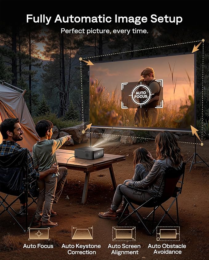 Aurzen EAZZE D1 MAX Upgraded Google TV Smart Projector 4K Supported, 1000 ANSI Lumens, MEMC Tech, Fully Automatics, 20W DoIby Audio, Home Theater Movie Projector with WiFi and Bluetooth, Black