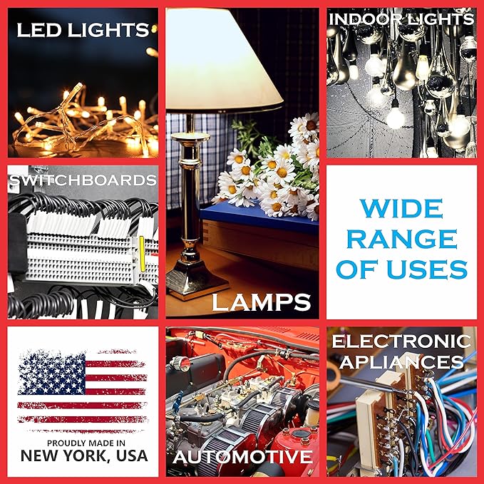 NATIONAL Wire & Cable – 16 AWG 2-Conductor Premium Copper Wire, 100 ft, Stranded | Made in USA, Heavy-Duty Flexible Jacket | LED, Lights, DIY Projects, Low Voltage Wiring, Indoor and Outdoor Use