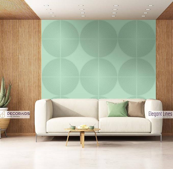 From Plain To Beautiful In Hours 9002 Arc Swell PVC 12 in x 12 in Peel and Stick Wall Panels (Covers / 10 sq.ft), Edge Water, 10 Piece