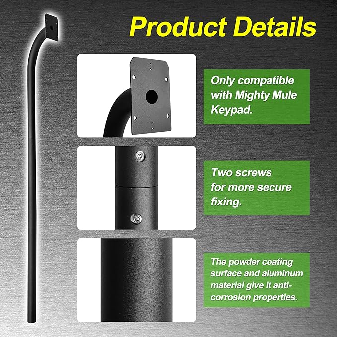 LUKYER FM100 Keypad Mounting Post，Compatible with Mighty Mule Digital Keypad FM137 or FM136 -Black