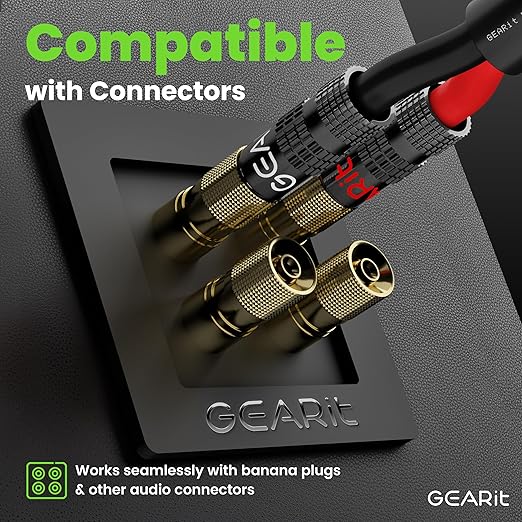 GEARit Outdoor Speaker Wire CL3 Rated, 14 Gauge Speaker Wire, Speaker Cable 250 ft for Outdoor Speakers, Patio, Garden, Backyard Audio, Direct Burial in Ground/in Wall, OFC (Black, 2-Conductors)