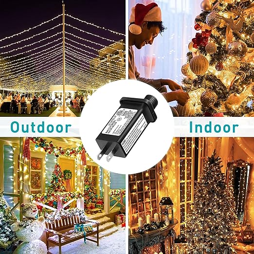(30V6W 1PCS) Replacement LED Transformer Model JT-EL/FC300V0200-C Class 2 Power Supply IP44 LED Light Controller Low Voltage Transformer for Christmas String Light Inflatable Decorations