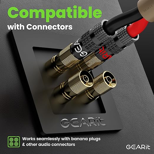 GEARit Outdoor Speaker Wire CL3 Rated, 16 Gauge Speaker Wire, Speaker Cable 100 ft for Outdoor Speakers, Patio, Garden, Backyard Audio, Direct Burial in Ground/in Wall, OFC (Brown, 2-Conductors)